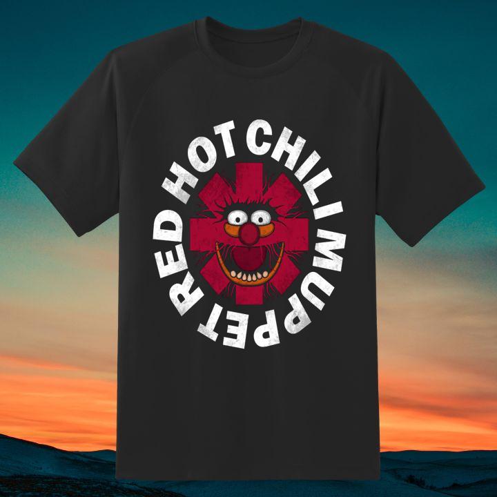 Premium Red Hot Chili Muppet Red Hot Chili Peppers Rock Band T-Shirt