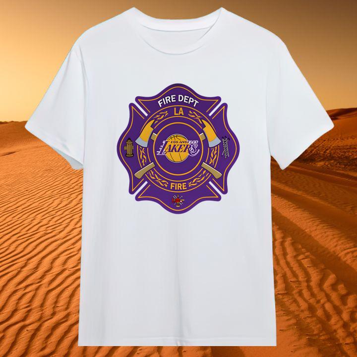 Show Your Hero Pride: Lakers Firefighter Appreciation Shirt 2024