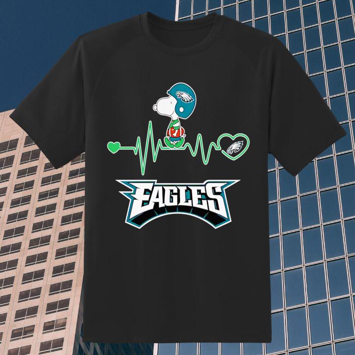 Personalized Snoopy Philadelphia Eagles Football Heartbeat T-Shirt