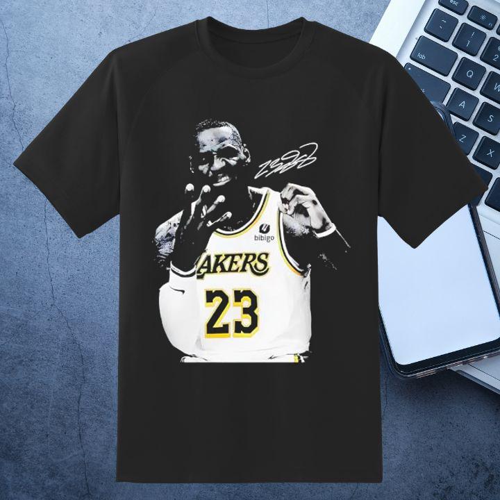 LeBron James 4 Rings Los Angeles Lakers #23 Signature Shirt