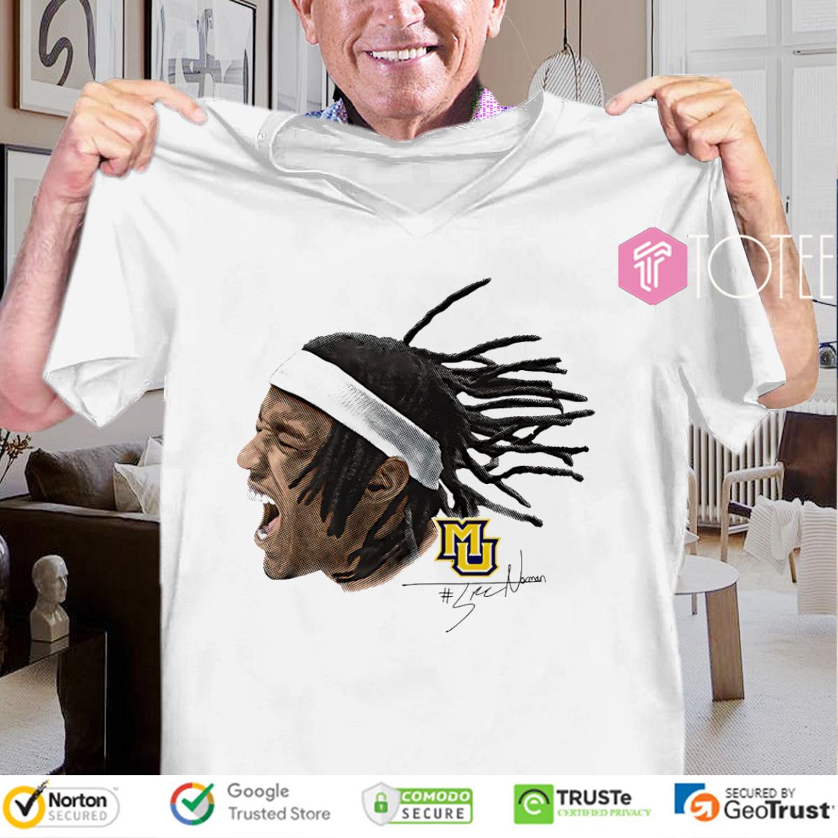 #5 Tre Norman Marquette Golden Eagles Head Signature T-Shirt