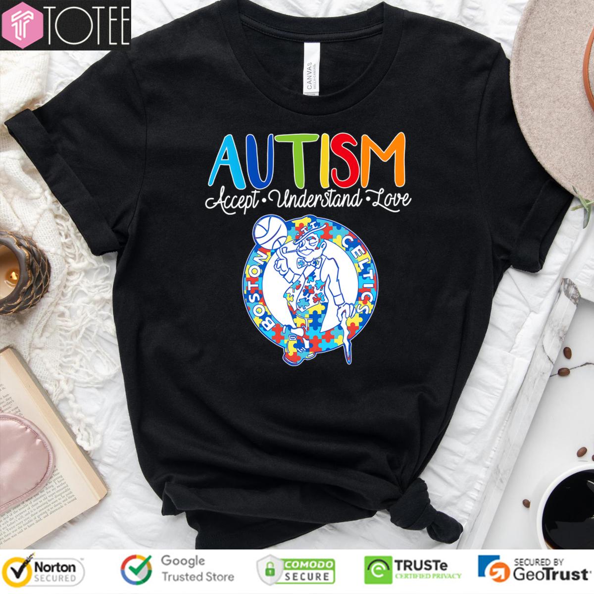 Autism Awareness Accept Understand Love Boston Celtics T-Shirt