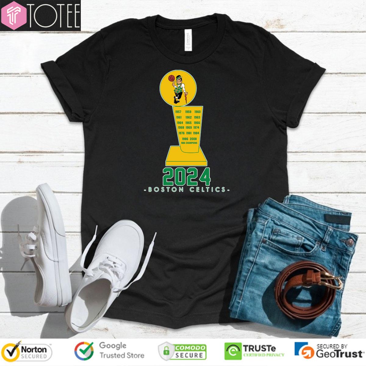 Celtics Boston 2024 Basketball Team Trophy Shirt