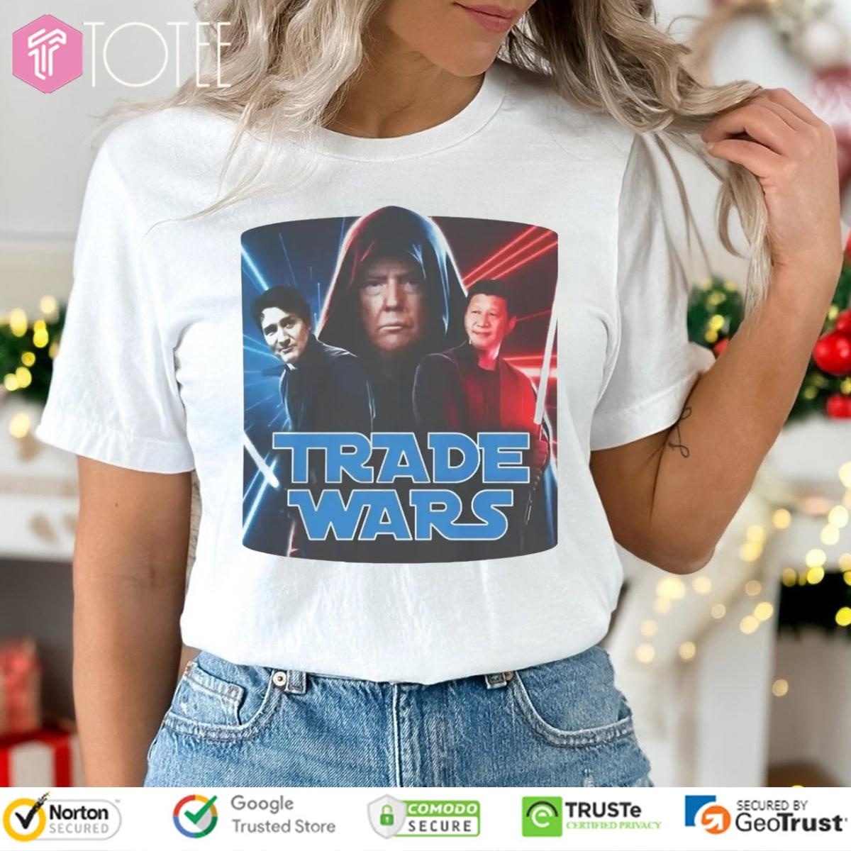 Trade Wars Justin Trudeau Xi Jinping Donald Trump Tariff Parody Star Wars t-shirt