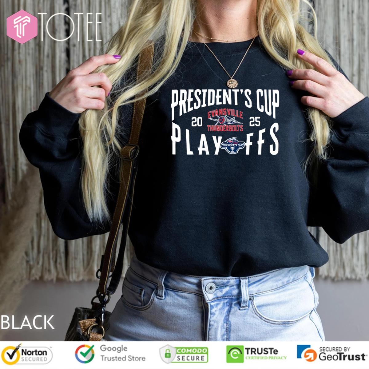 Presidents Cup 2025 Playoffs Evansville Thunderbolts Sweatshirt