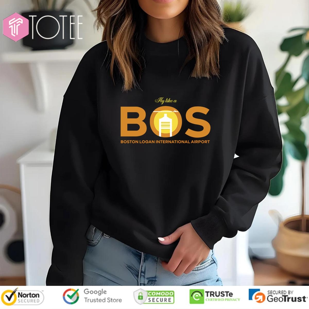 Bos Boston Logan International Airport Sweatshirt