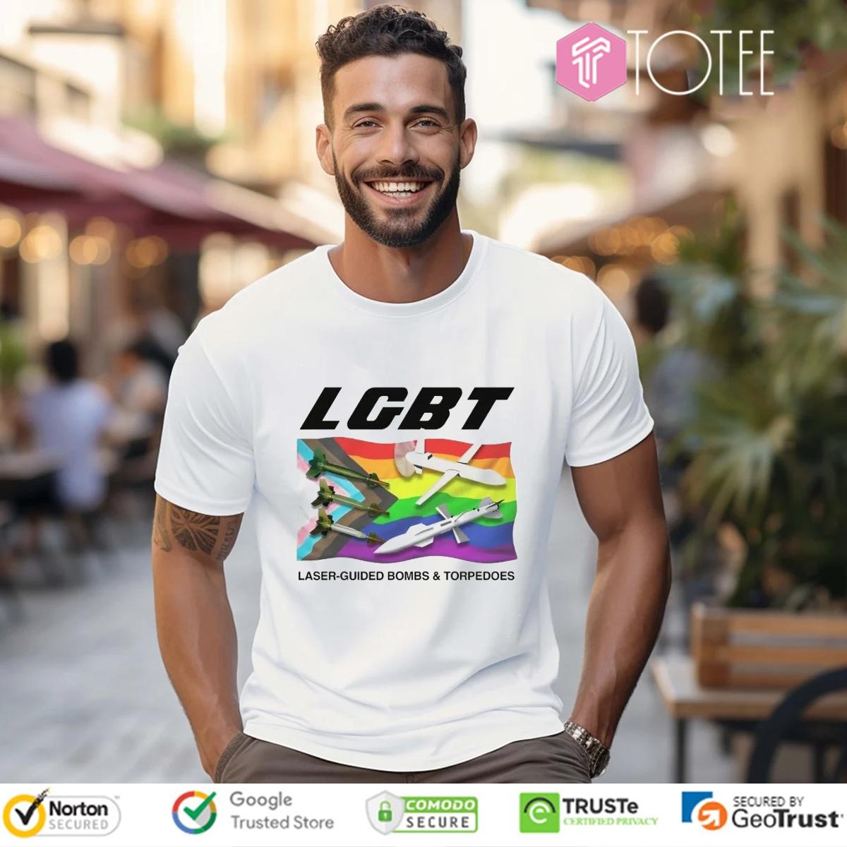 Lgbt Pride Flag Laser-Guided Bombs And Torpedoes T-shirt