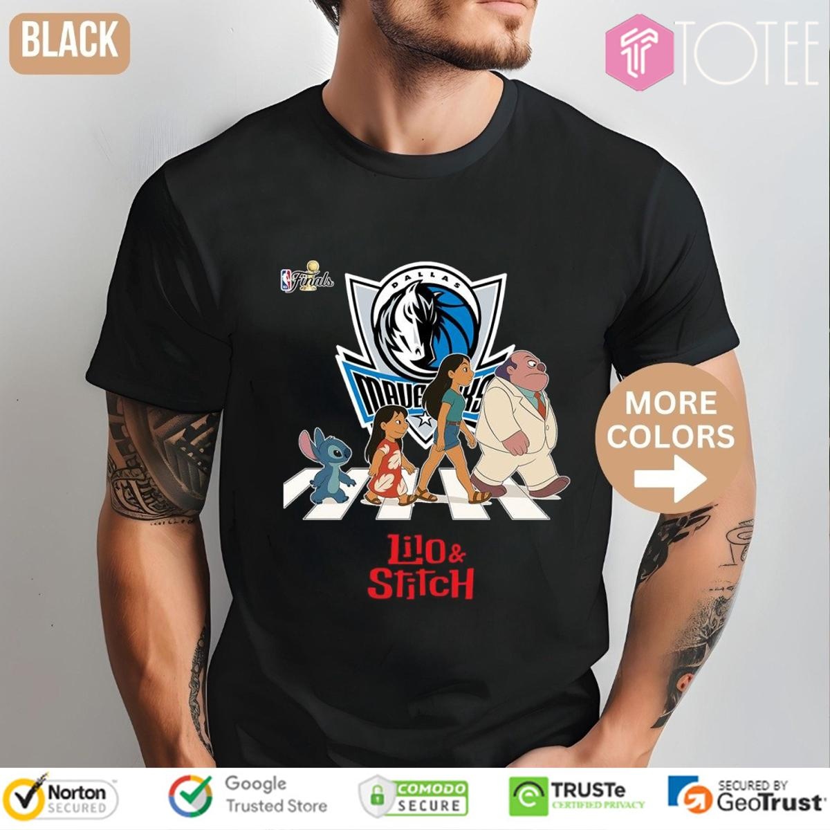 Lilo And Stitch Abbey Road Dallas Mavericks Nba Finals T-shirt
