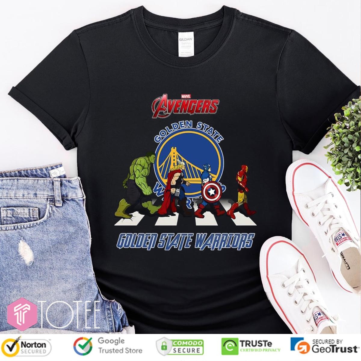 Marvel Avengers Abbey Road Golden State Warriors Nba T-shirt