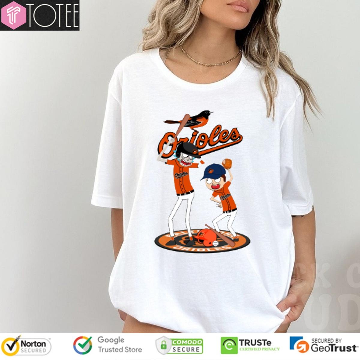 Rick And Morty Baltimore Orioles Baseball T-shirt