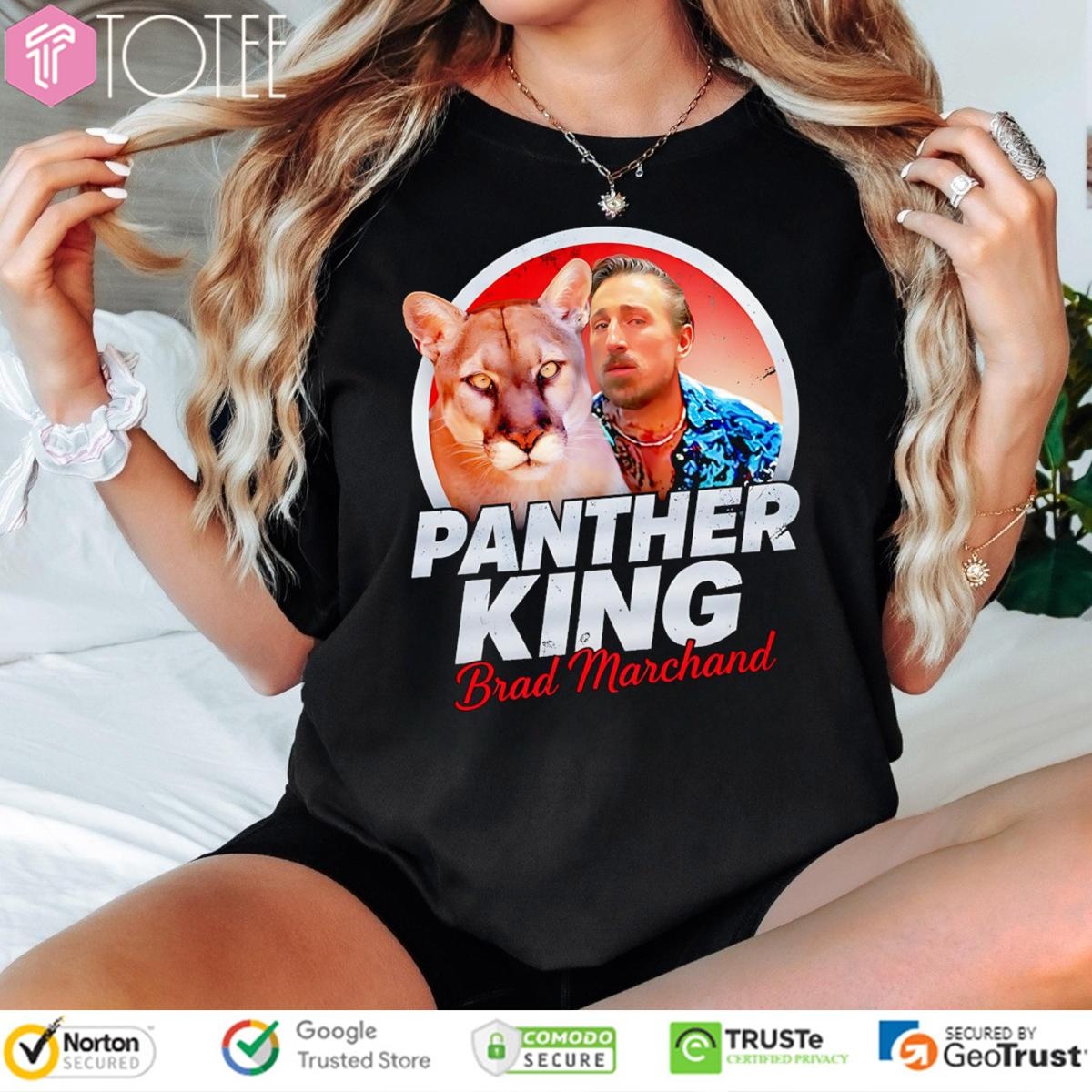 Panther King Parody Tiger King Joe Exotic Brad Marchand Florida Panthers T-shirt