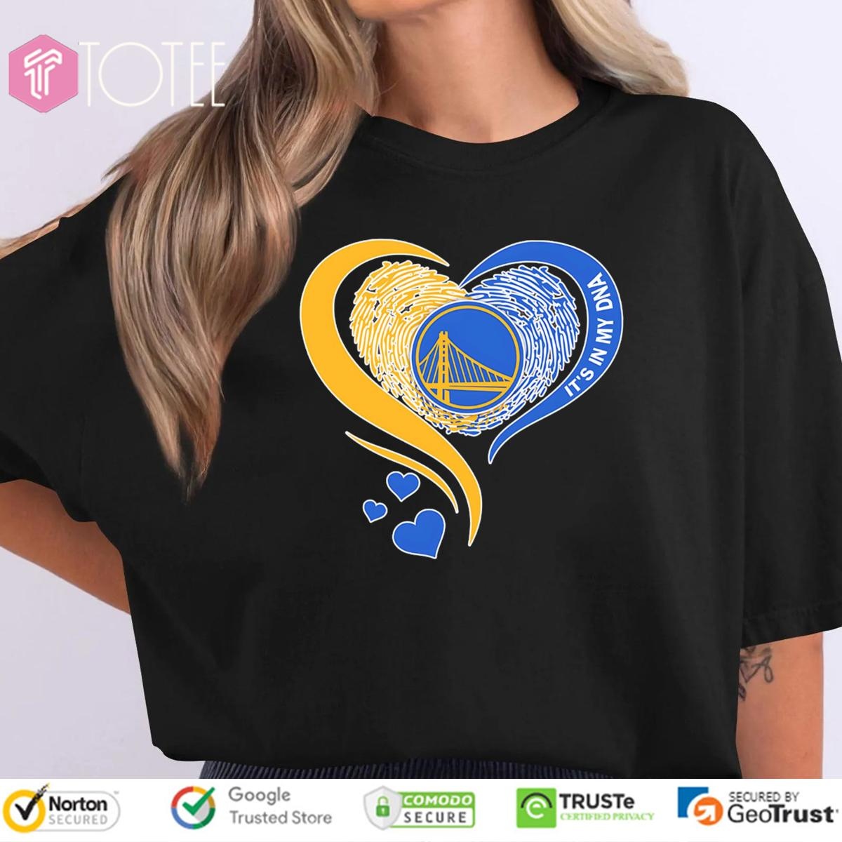 Its In My Dna Golden State Warriors Nba Basketball Heart T-shirt