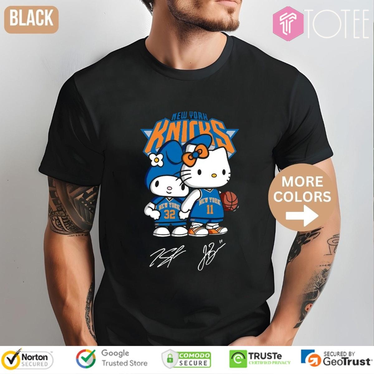 Hello Kitty New York Knicks Karl-Anthony Towns Jalen Brunson Signatures T-shirt
