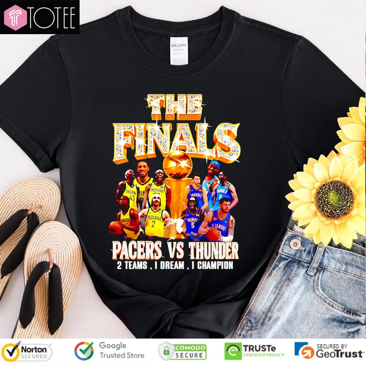 The Finals Pacers Vs Thunder Nba 2 Teams 1 Dream 1 Champion T-shirt