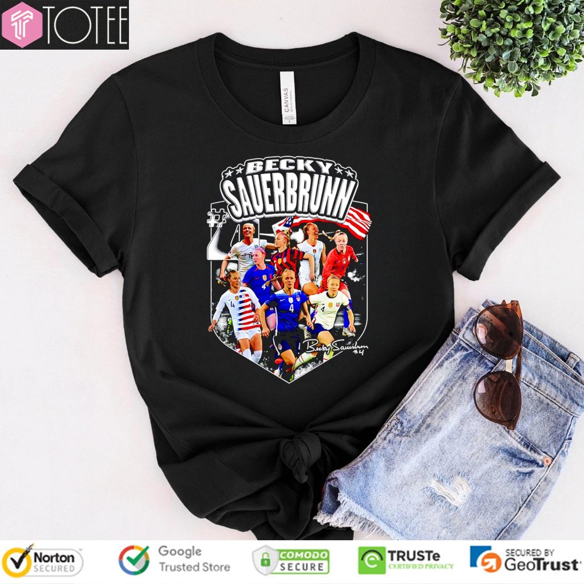 Uswnt Becky Sauerbrunn Farewell Signature T-shirt