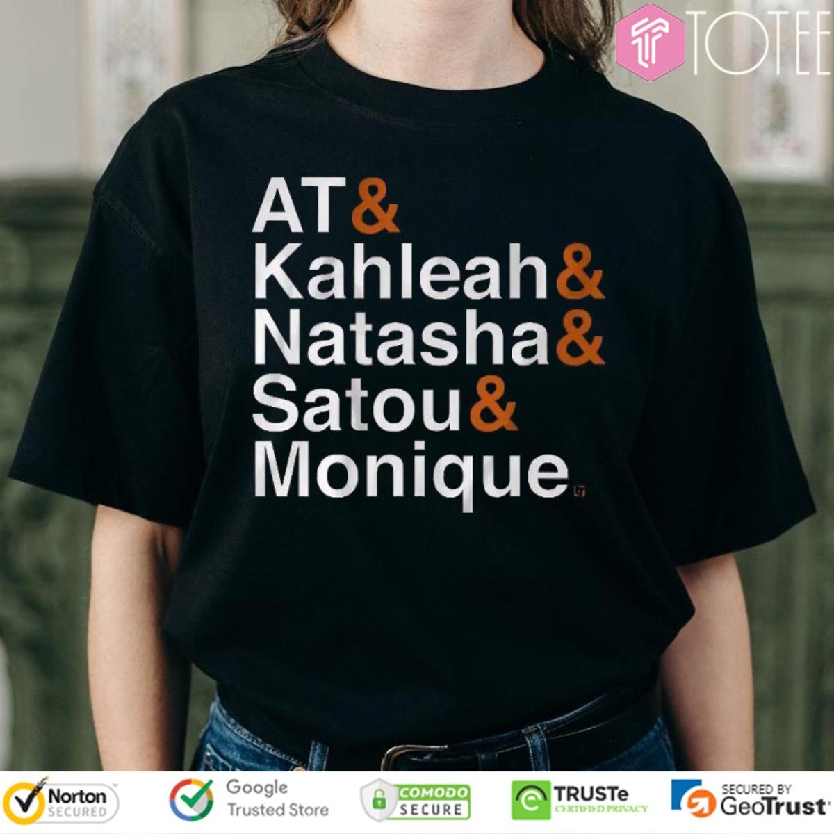 Phoenix Mercury Players Names At Kahleah Natasha Satou Monique T-shirt