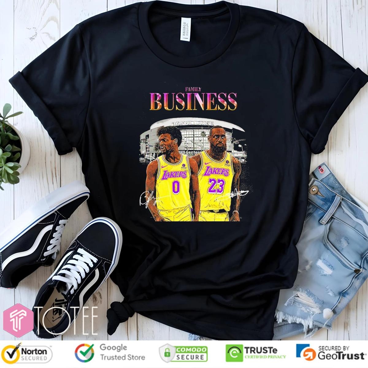 Bronny James Lebron James Family Business Signatures T-shirt