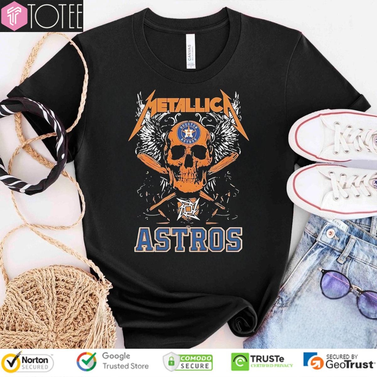 Metallic Houston Astros M72 Houston Texas Pop Up Nrg Stadium 2025 T-shirt