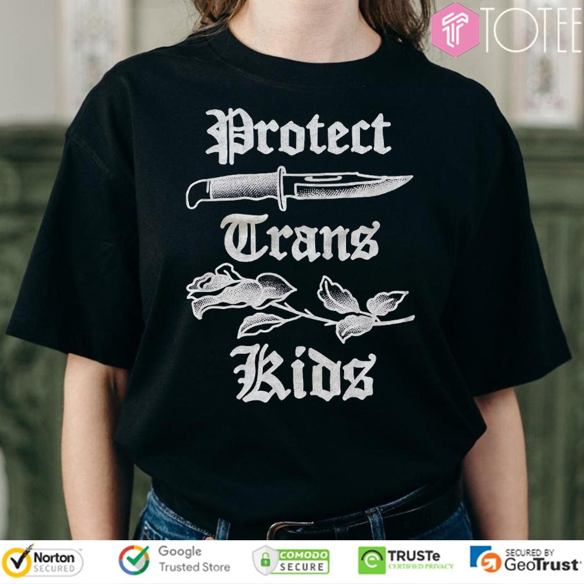 Protect Trans Kids Ka-Bar Knife T-shirt