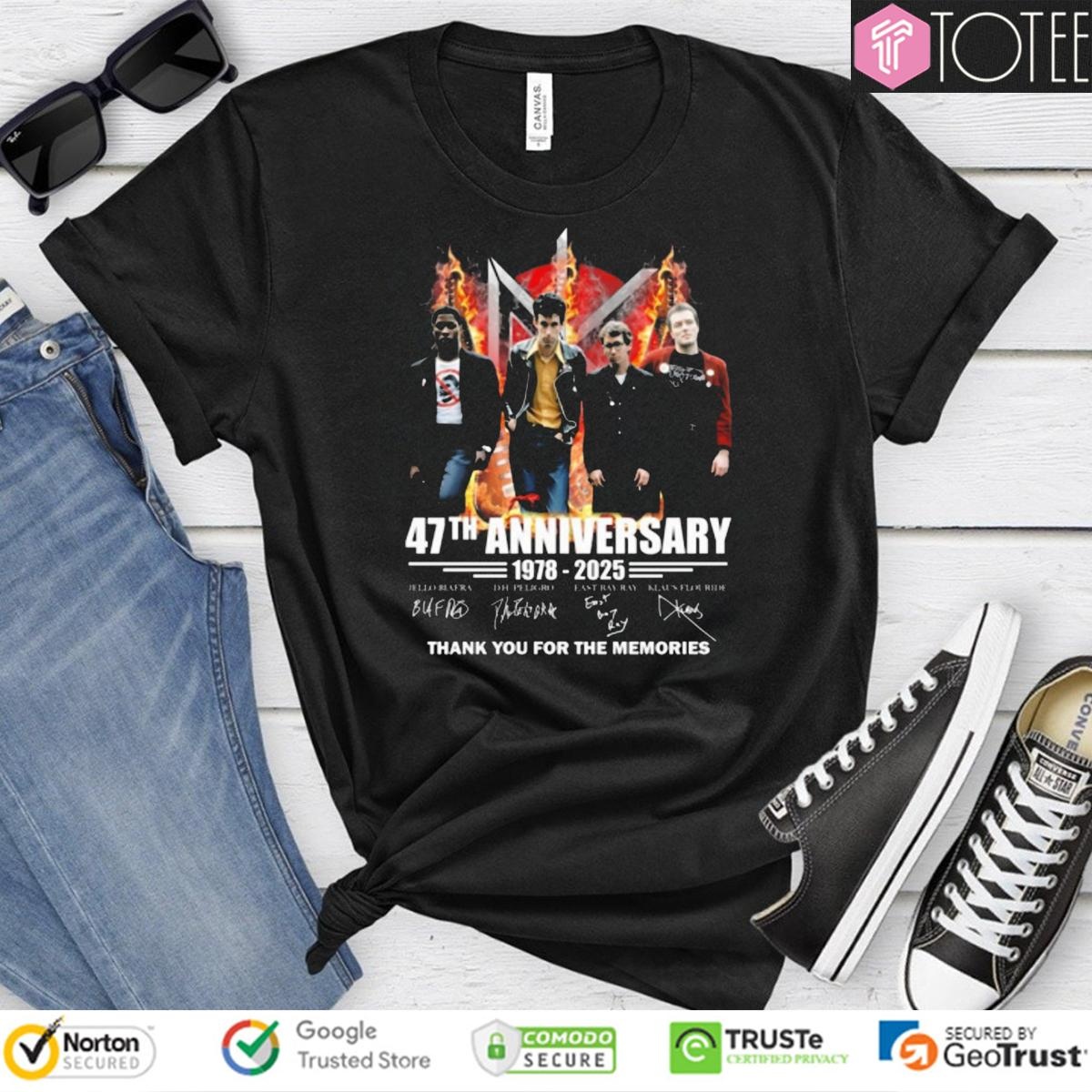 47Th Anniversary 1978-2025 Dead Kennedys Signatures T-shirt