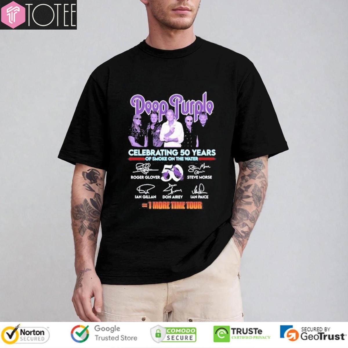 Deep Purple 1 More Time Tour Celebrating 50 Years Of Smoke On The Water T-shirt