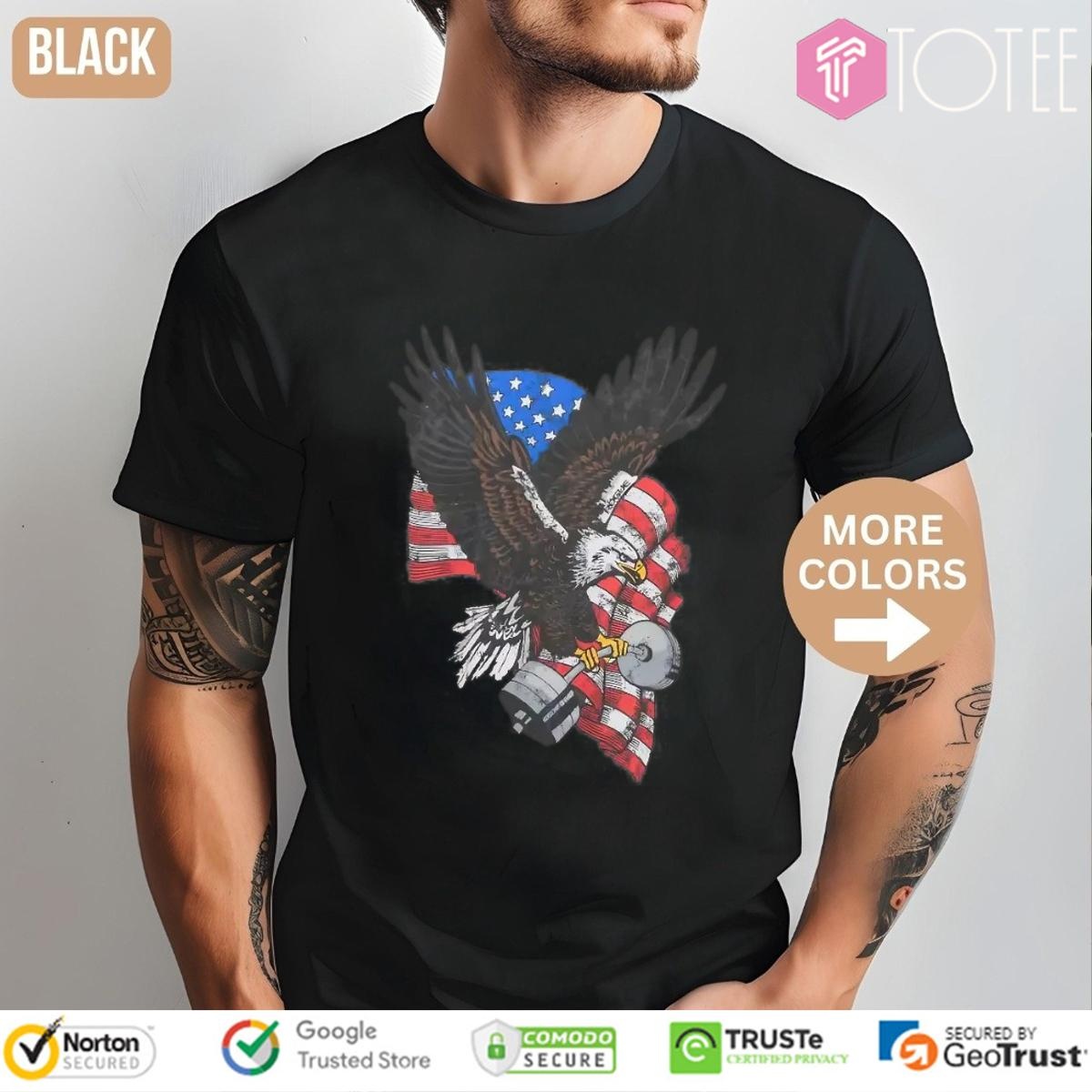 Eagle Weightlifting Freedom Patriotic Pride 4Th Of July T-shirt