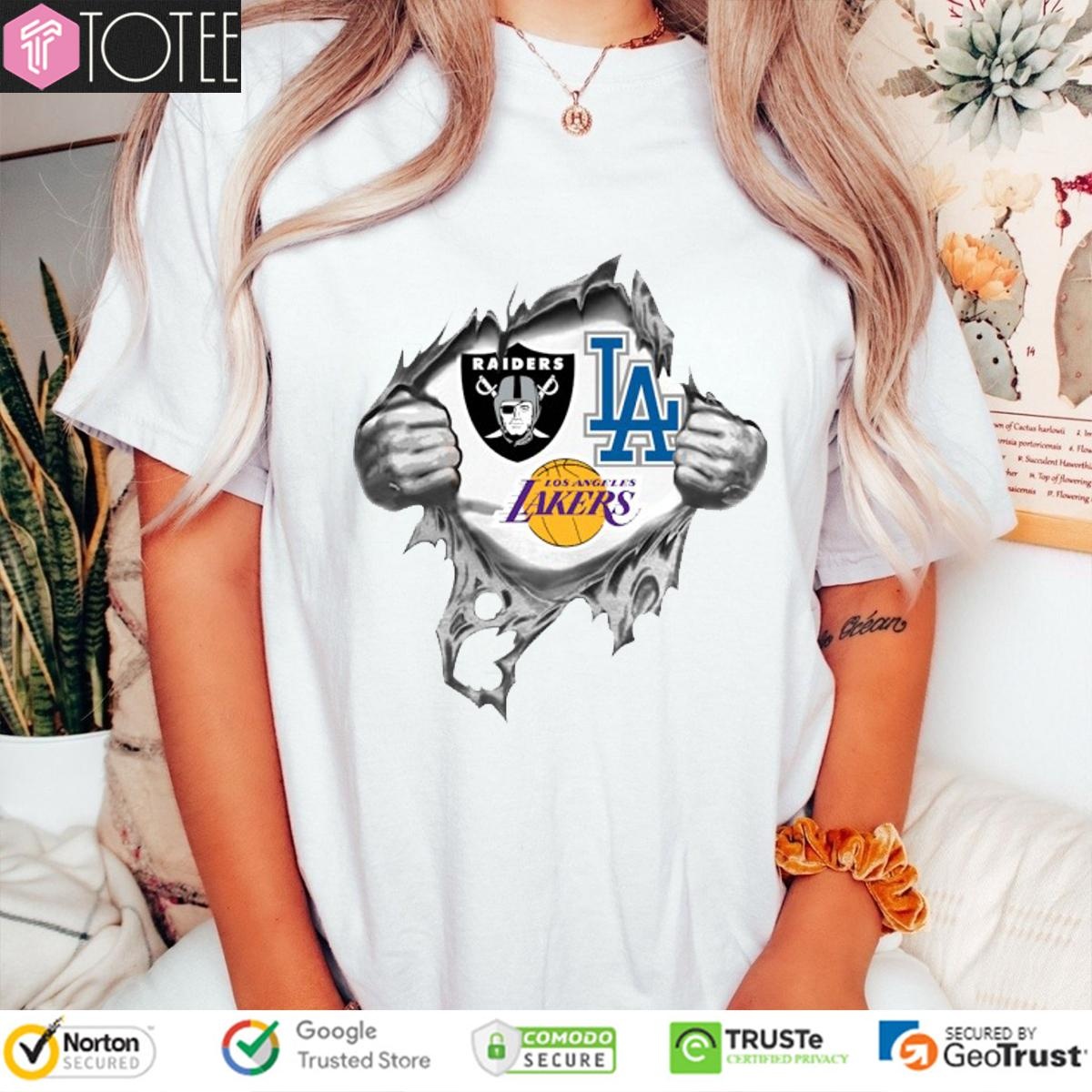 Inside Me Las Vegas Raiders Los Angeles Lakers Dodgers T-shirt