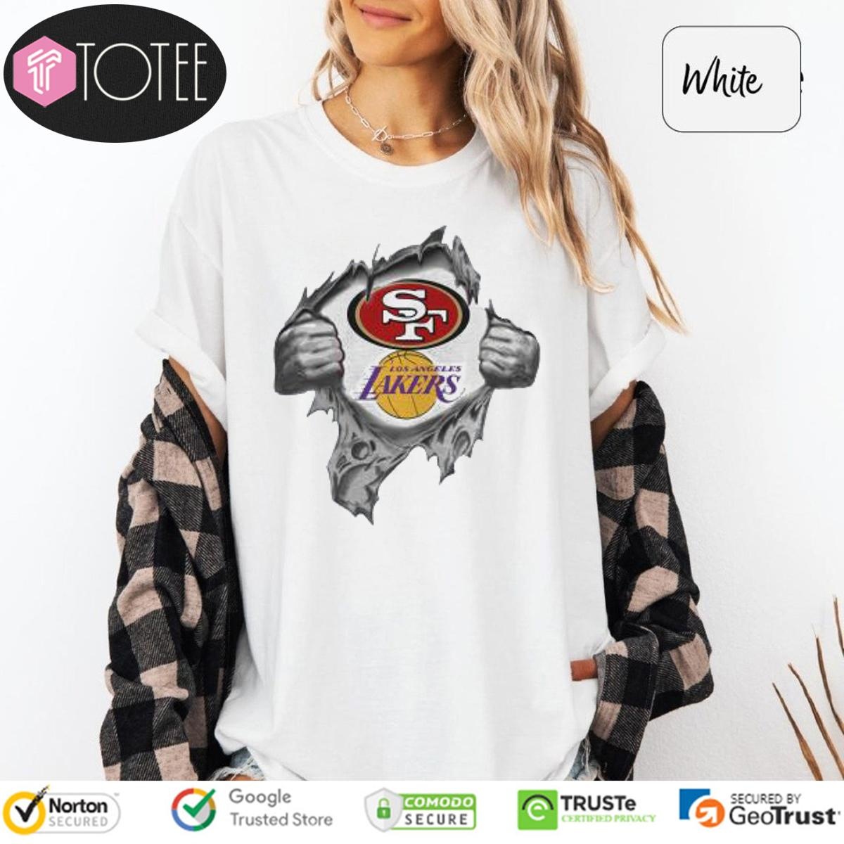 Inside Me San Francisco 49Ers Los Angeles Lakers T-shirt