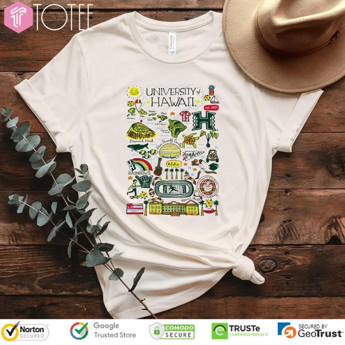 University Of Hawaii Art Illustration T-shirt