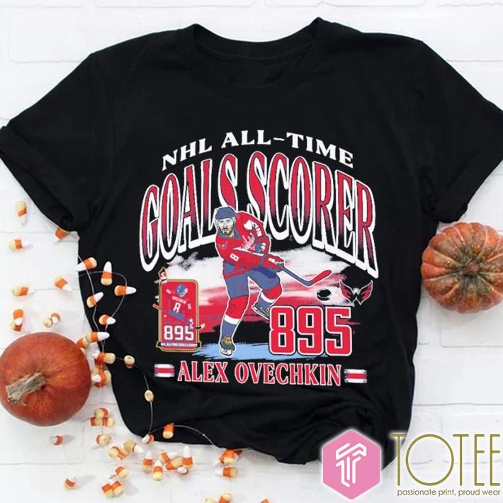 Nhl All-Time Goals Scorer Alex Ovechkin 895 Washington Capitals Hockey T-shirt