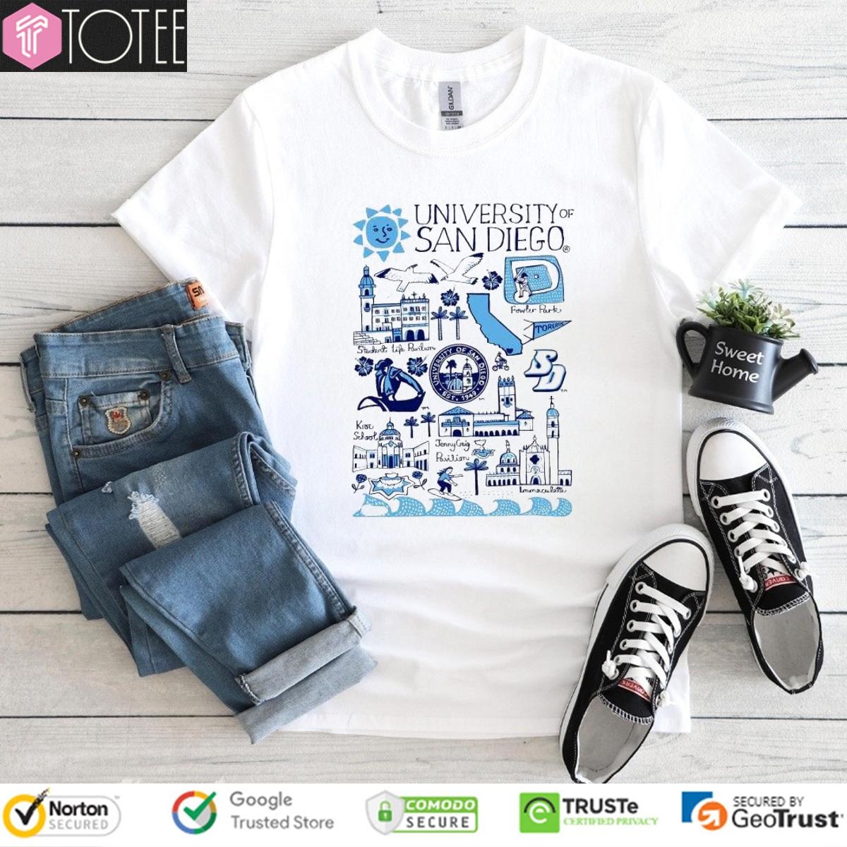 University Of San Diego Art Illustration T-shirt