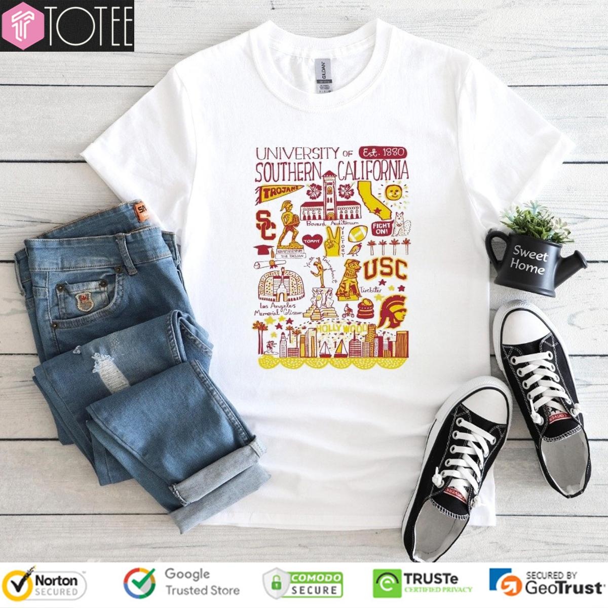 University Of Southern California Art Illustration T-shirt
