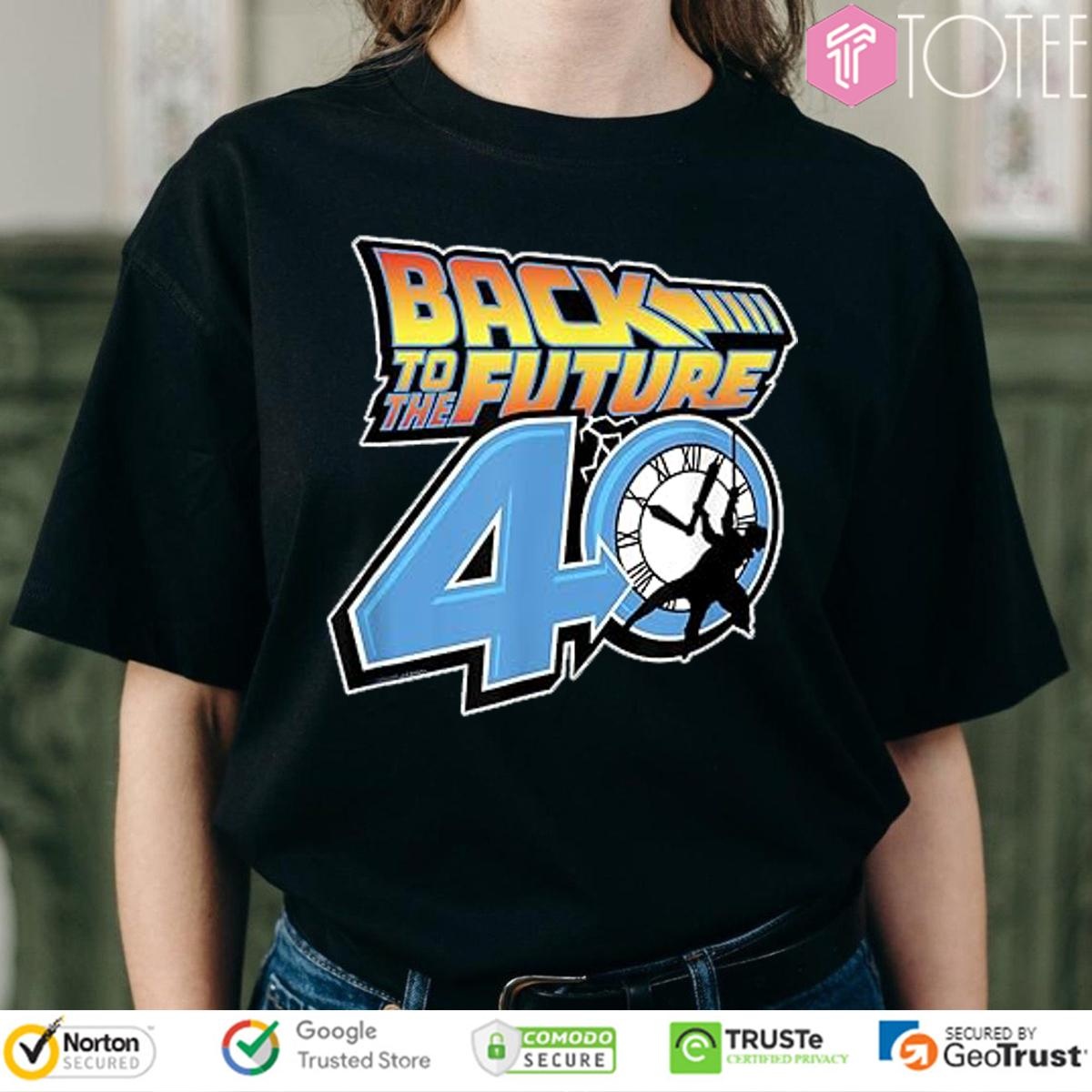 Back To The Future 40 Years Logo T-shirt