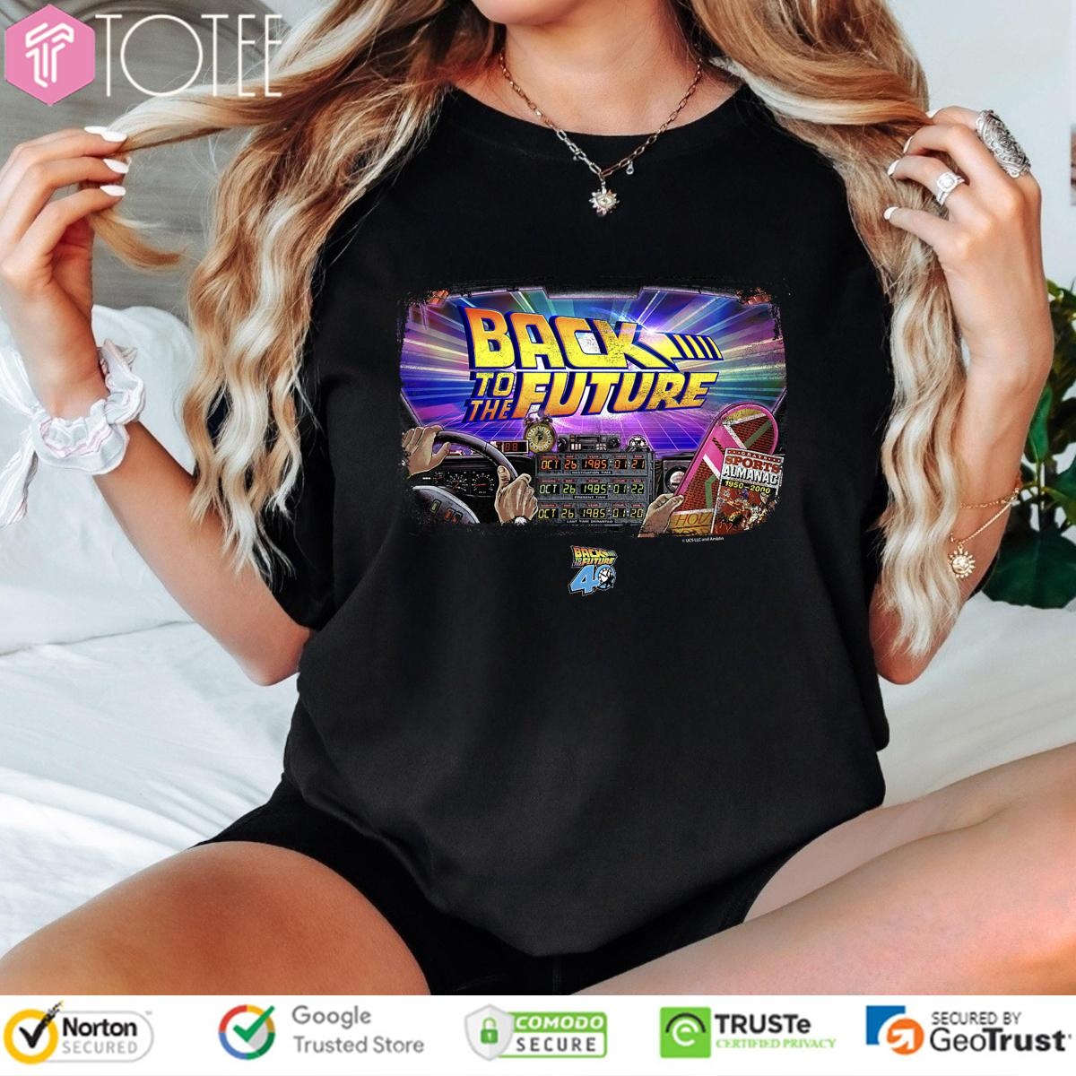 Back To The Future 40Th Anniversary Time Machine Pov T-shirt