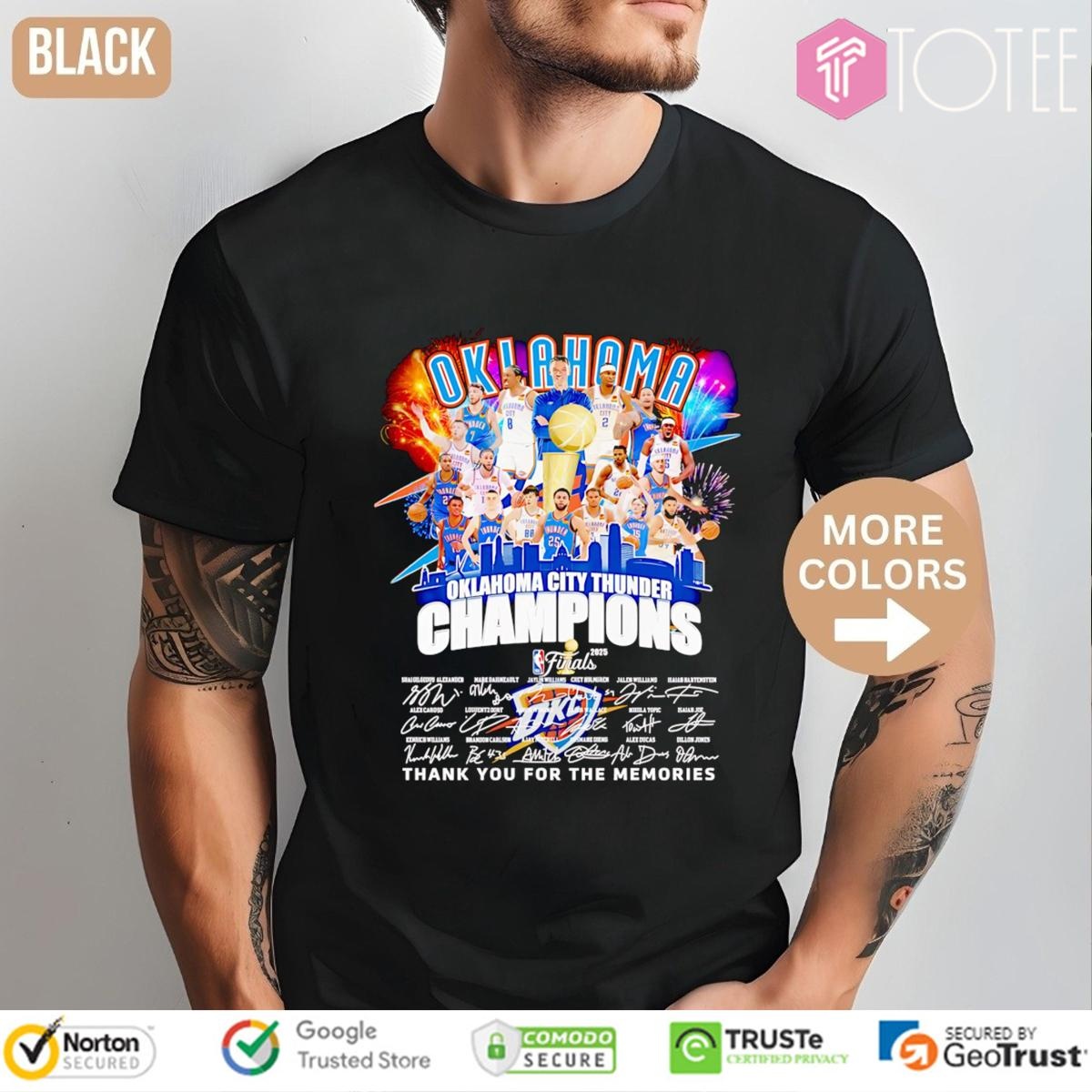 Oklahoma City Thunder Champions Signed T-shirt