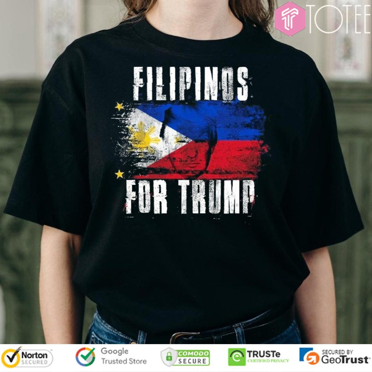 Filipinos For Trump Philippines Flag T-shirt