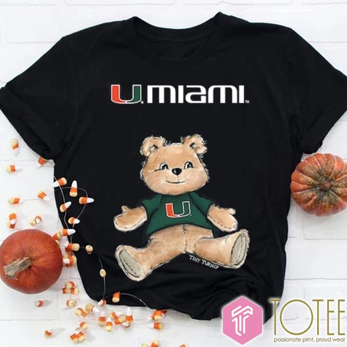 Tiny Turnip Teddy Bear X Miami Hurricanes T-shirt